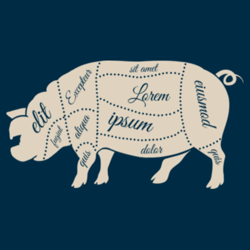 PIG LATIN - UNISEX DARK STAPLE REGULAR FIT TSHIRT Design