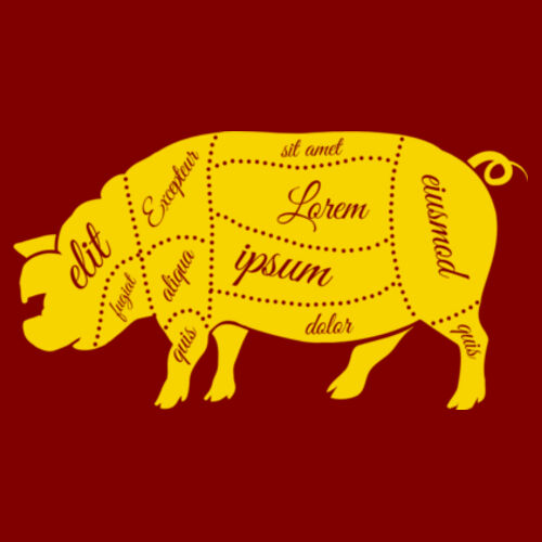 PIG LATIN - UNISEX DARK STAPLE REGULAR FIT TSHIRT Design