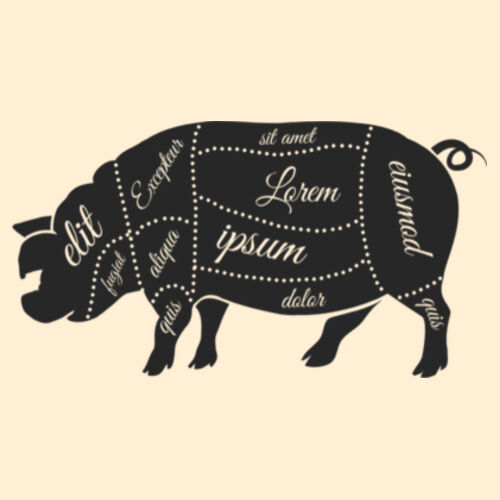 PIG LATIN - WOMEN'S LIGHT MAPLE CREW NECK TEE Design