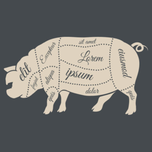 PIG LATIN - WOMEN'S DARK MAPLE CREW NECK TEE Design