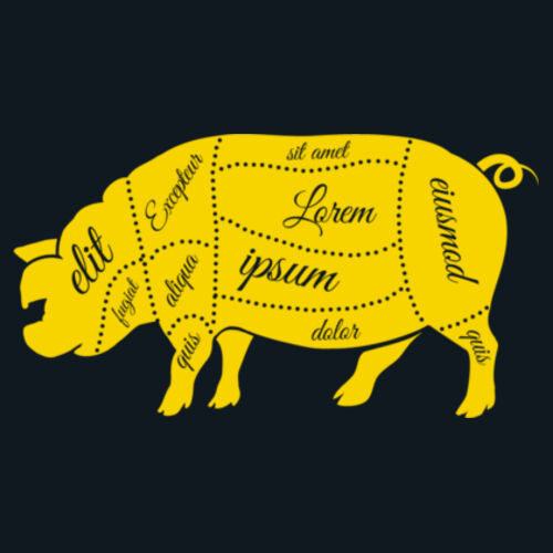 PIG LATIN - WOMEN'S DARK MAPLE CREW NECK TEE Design