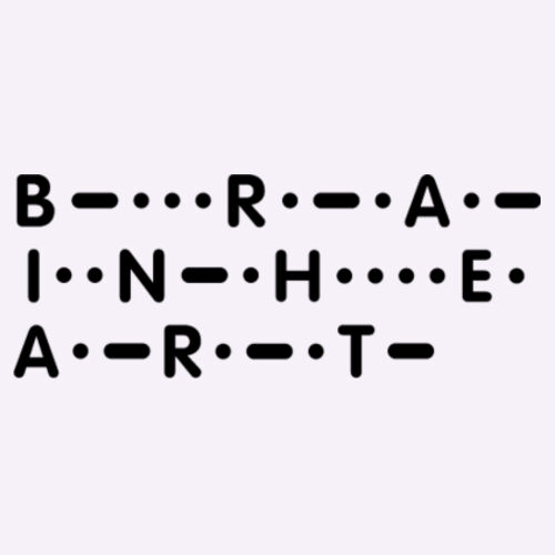 MORSE CODE - WOMEN'S LIGHT MAPLE CREW NECK TEE Design