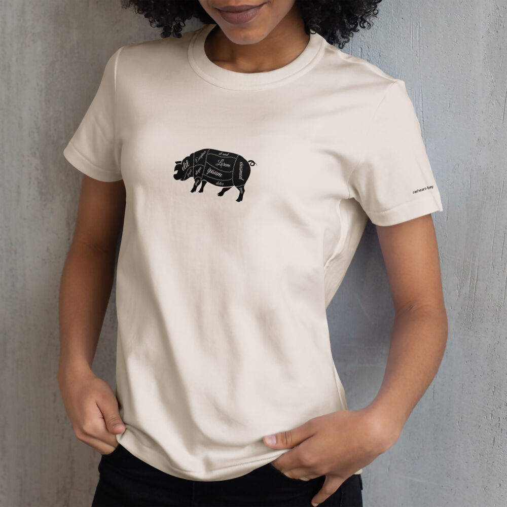 PIG LATIN - WOMEN'S LIGHT MAPLE CREW NECK TEE Thumbnail