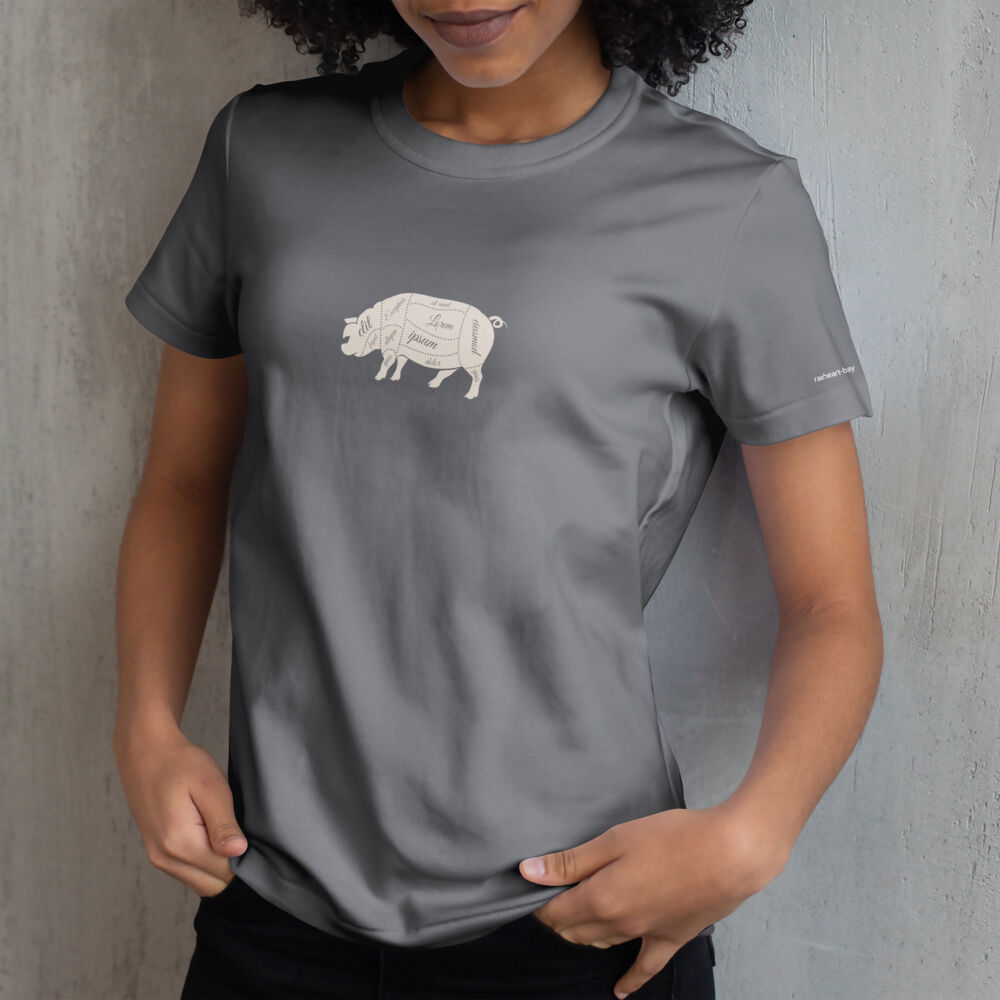 PIG LATIN - WOMEN'S DARK MAPLE CREW NECK TEE Thumbnail