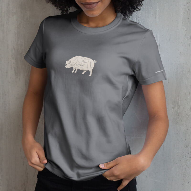 PIG LATIN - WOMEN'S DARK MAPLE CREW NECK TEE Thumbnail