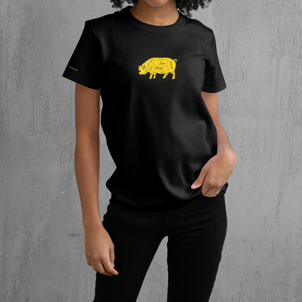 PIG LATIN - WOMEN'S DARK MAPLE CREW NECK TEE Thumbnail
