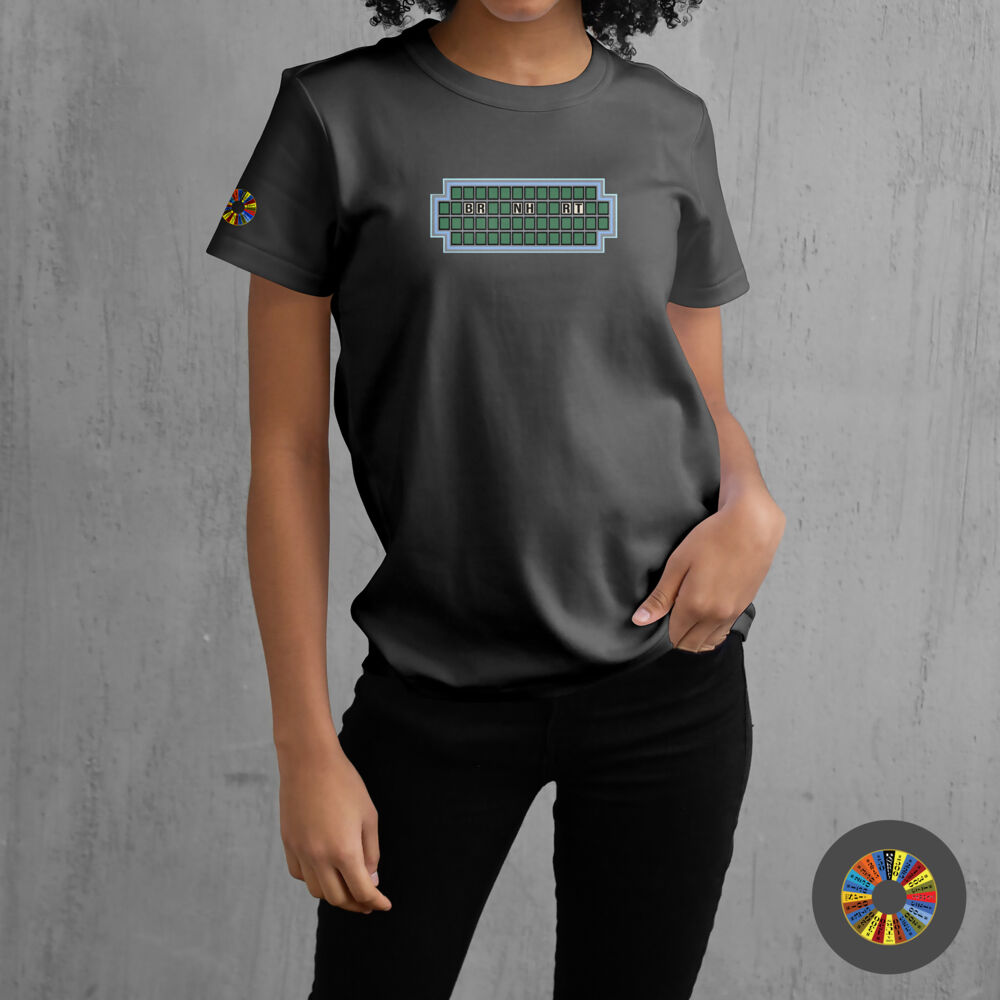 WHEEL OF FORTUNE - WOMEN'S DARK MAPLE CREW NECK TEE Thumbnail