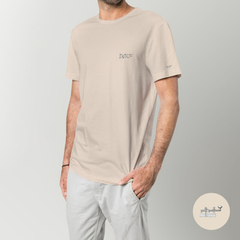 MORSE CODE - UNISEX LIGHT STAPLE REGULAR FIT TSHIRT Thumbnail