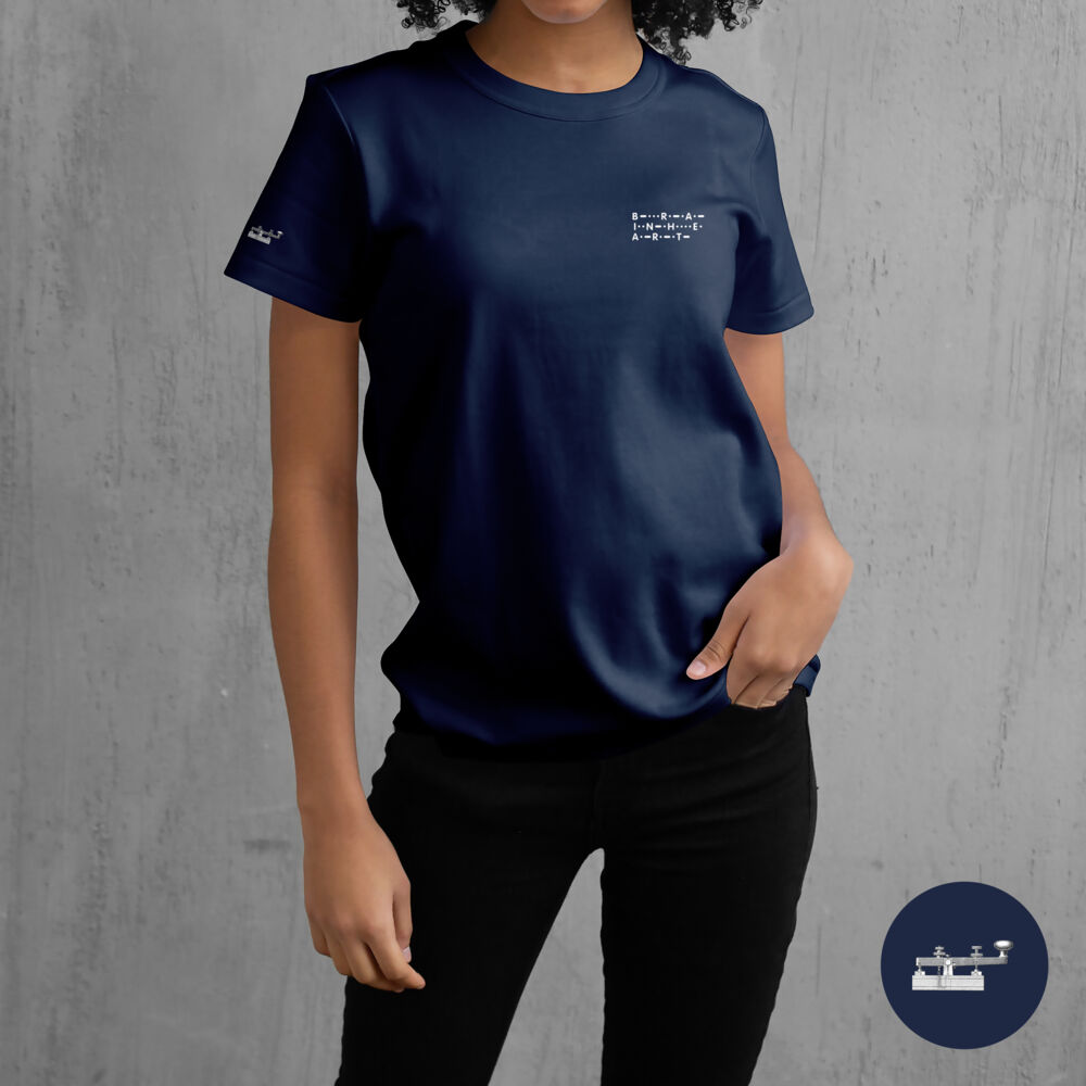 MORSE CODE - WOMEN'S DARK MAPLE CREW NECK TEE Thumbnail