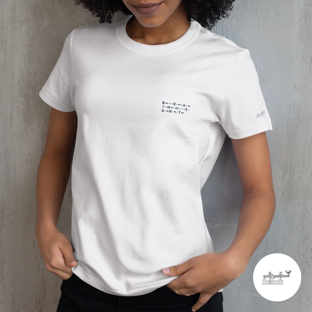 MORSE CODE - WOMEN'S LIGHT MAPLE CREW NECK TEE Thumbnail