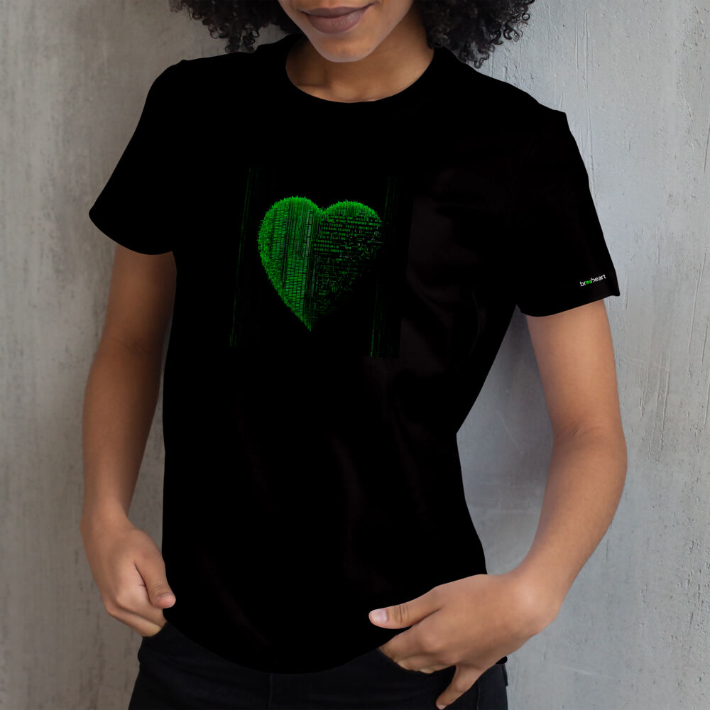 Ai 🖤 U - WOMEN'S DARK MAPLE CREW NECK TEE Thumbnail